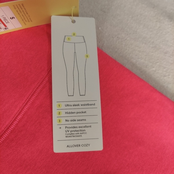 Women's Allover Cozy Leggings - All in Motion™ Heathered Pink Sz Small - Picture 5 of 11